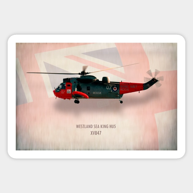 Westland Sea King HU5 XV847 Sticker by aviationart